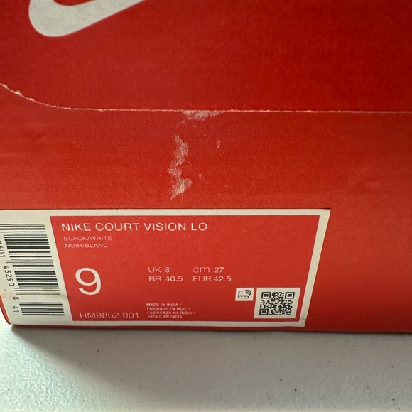 Nike Men's Court Vision Low Shoes Size 9 New - Picture 3 of 7